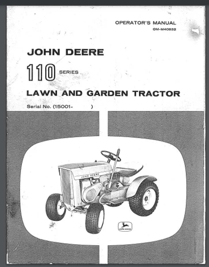 1965 john deere 110 specs