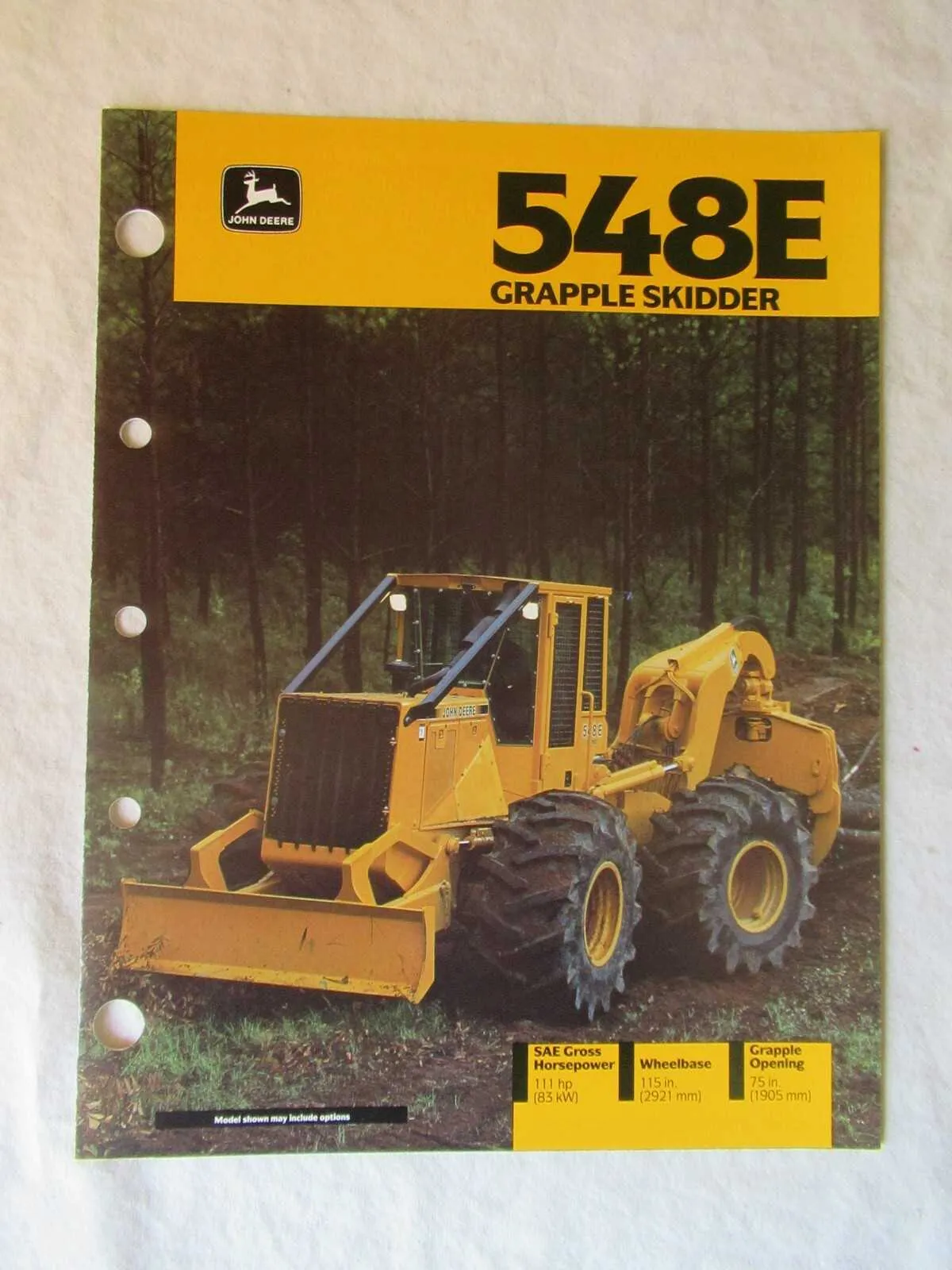 548e john deere skidder specs