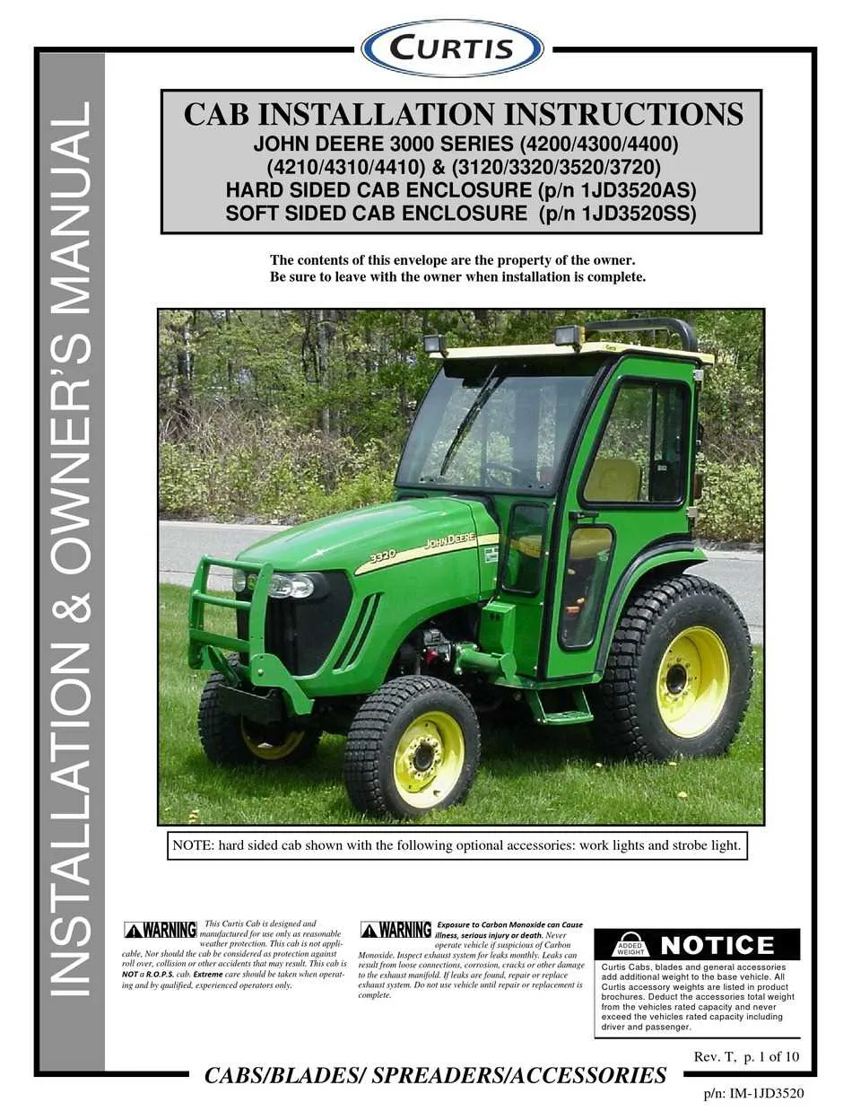john deere 3320 cab specs john deere 3320 cab specs