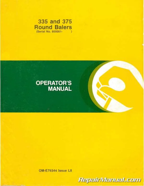 john deere 335 round baler specs