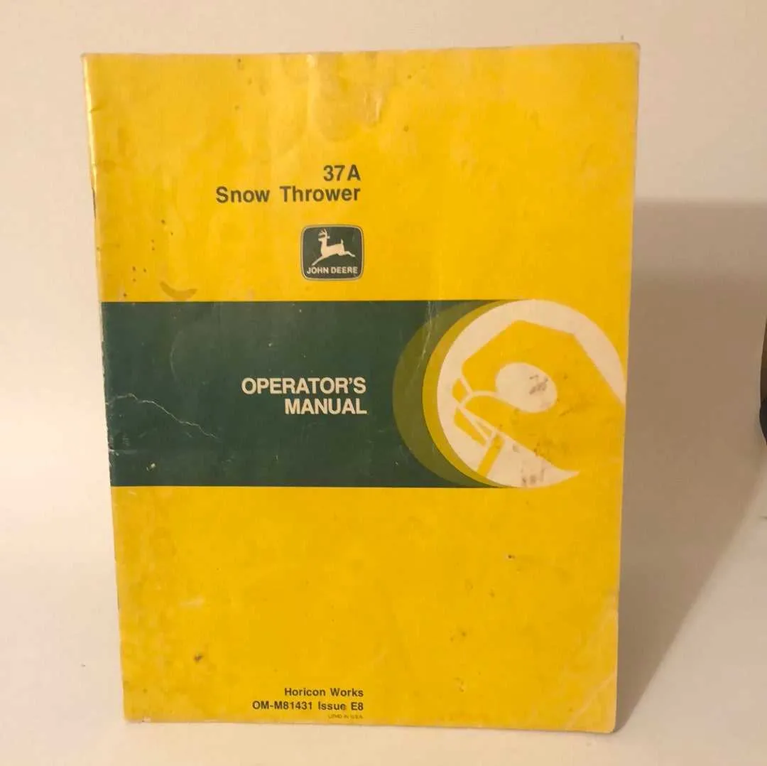 john deere 37a snowblower specs