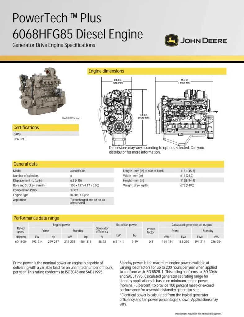 john deere 4260 specs