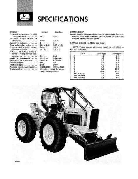 john deere 440c skidder specs
