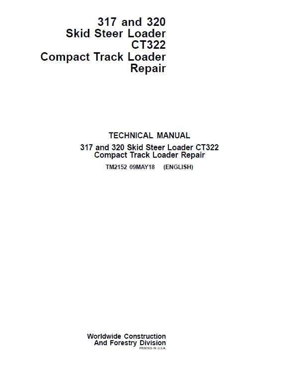 john deere ct322 track loader specs