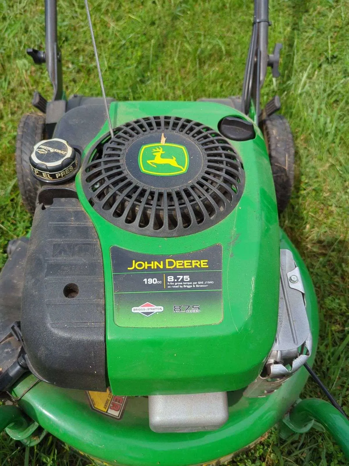 john deere js40 mower specs