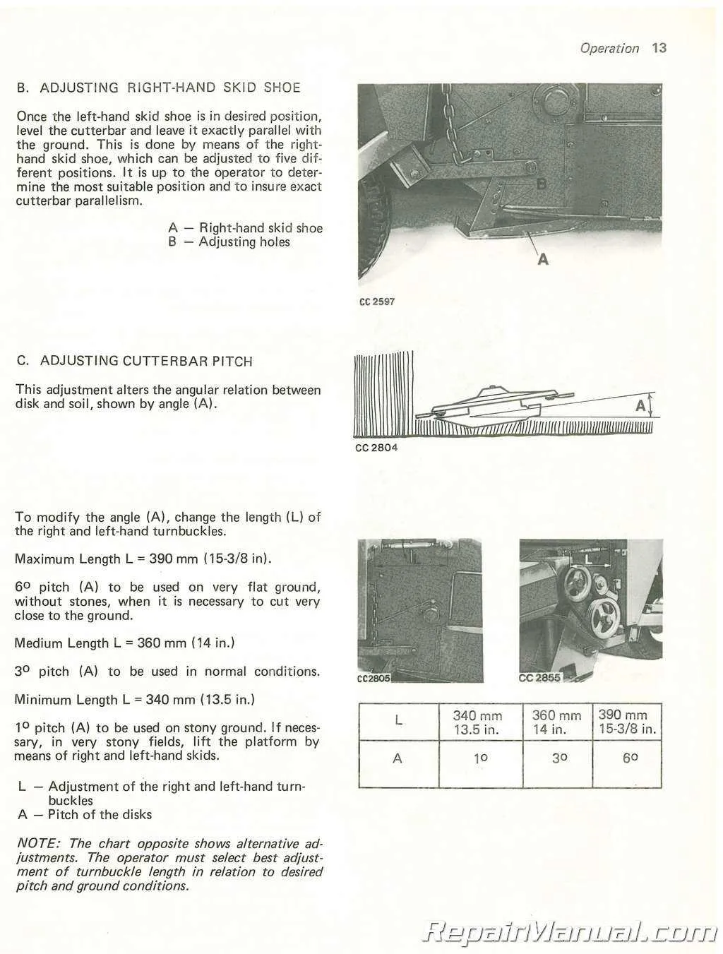 john deere 1327 mower conditioner specs