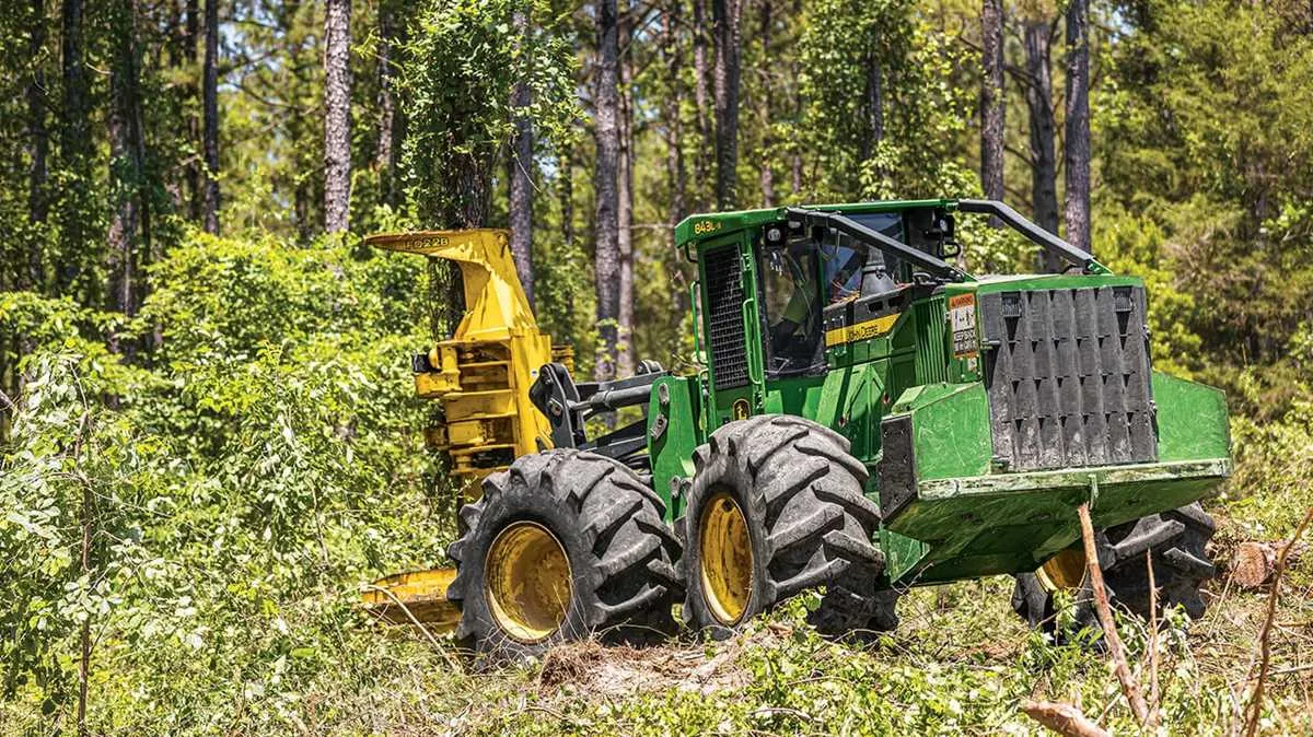 john deere 843l feller buncher specs
