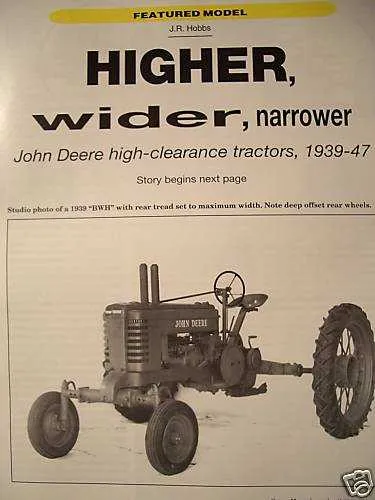 john deere model anh specs john deere model anh specs
