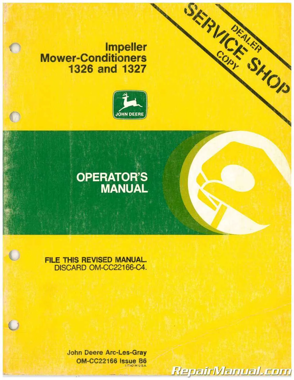 john deere 1326 discbine specs