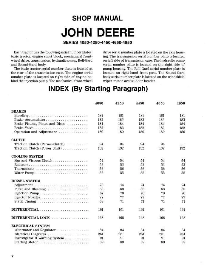 4850 john deere specs