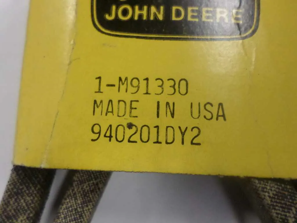 m91330 john deere belt specs