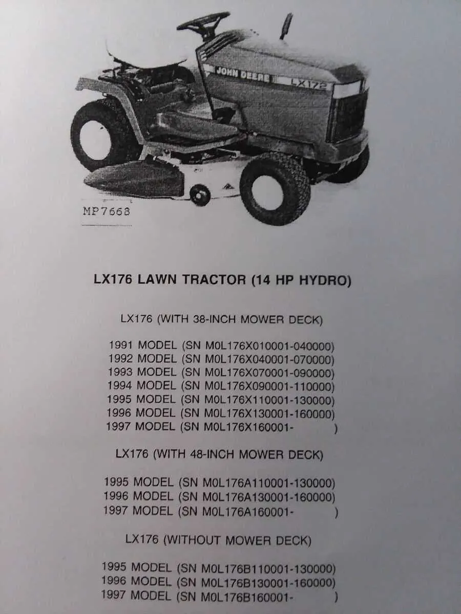 john deer lx176 tractor specs john deer lx176 tractor specs