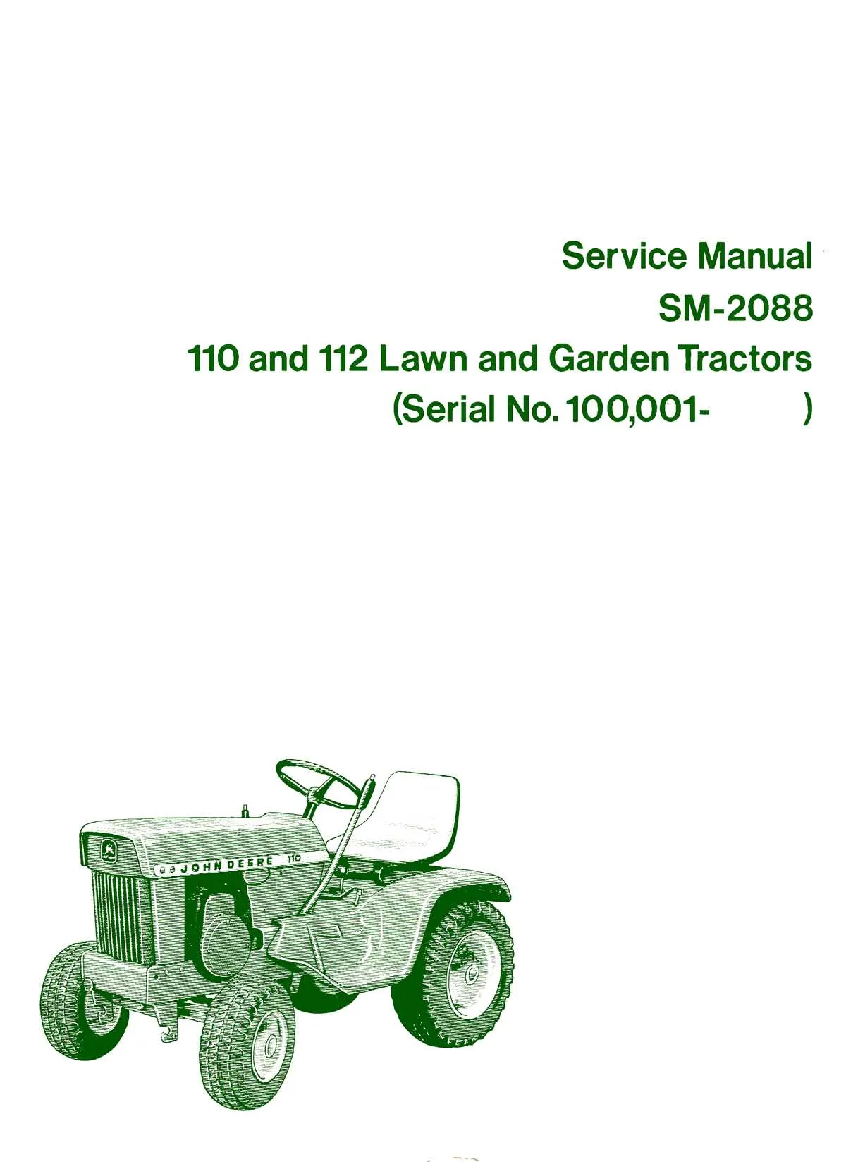 john deere 110 riding mower specs