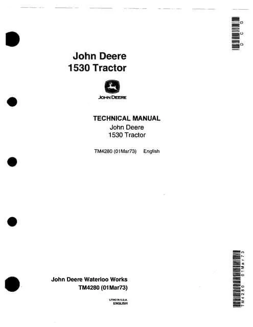 john deere 1530 specs