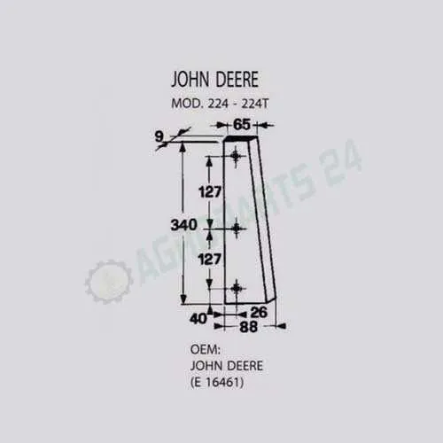 john deere 224 baler specs