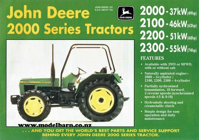 john deere 2300 specs