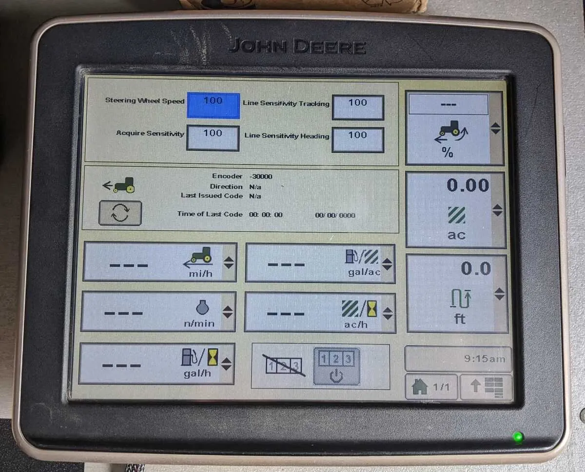 john deere 2630 display specs