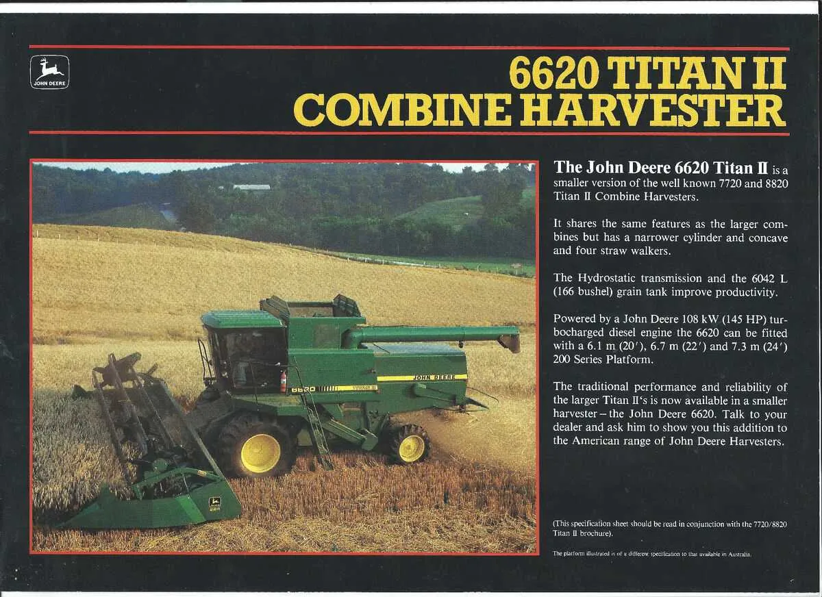 john deere 6620 combine engine specs john deere 6620 combine engine specs