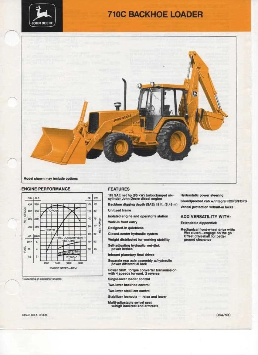 john deere 710c backhoe spec john deere 710c backhoe spec
