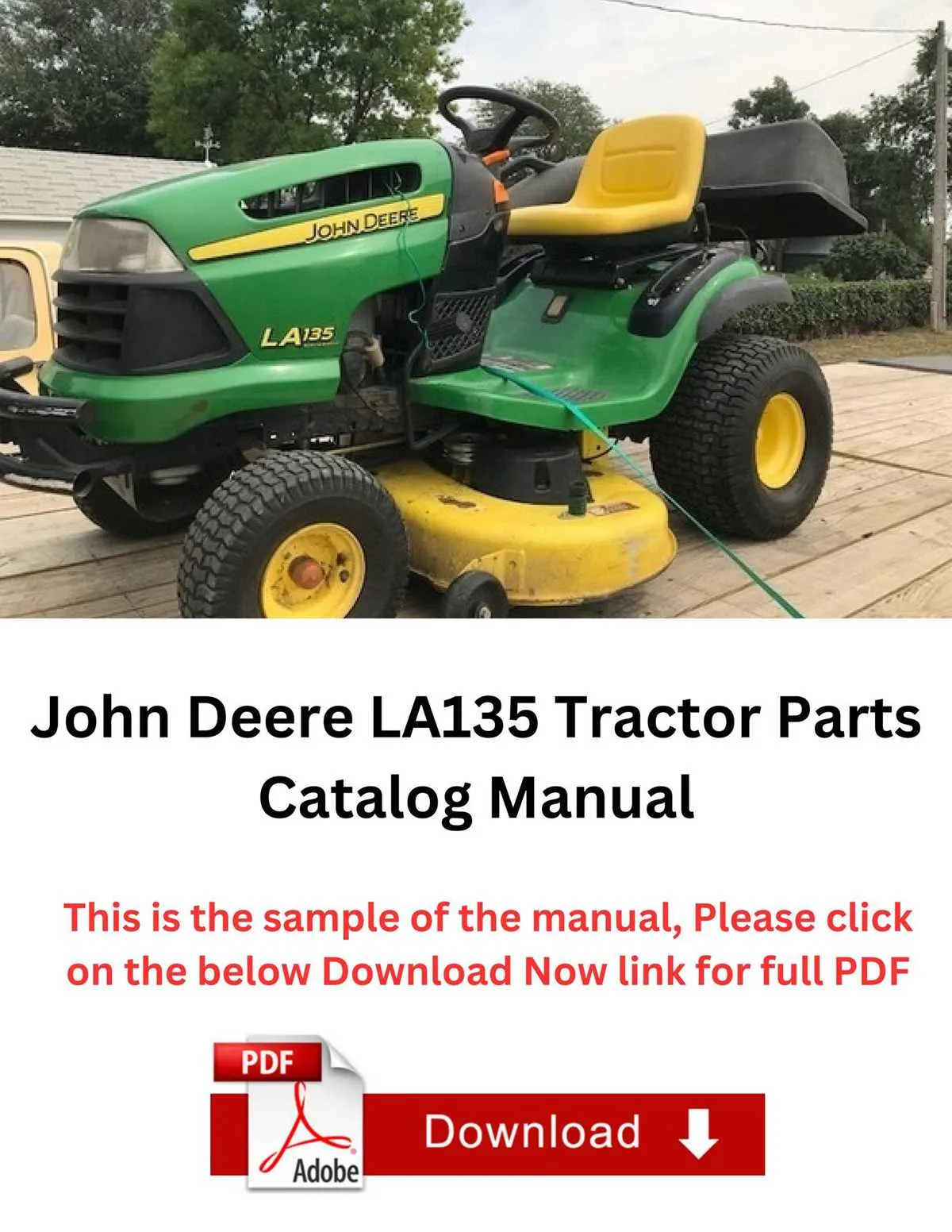 john deere lt 135 specs