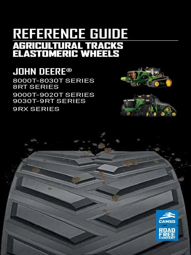 john deere snowmobile track specs