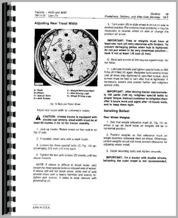 john deere wheel torque specs