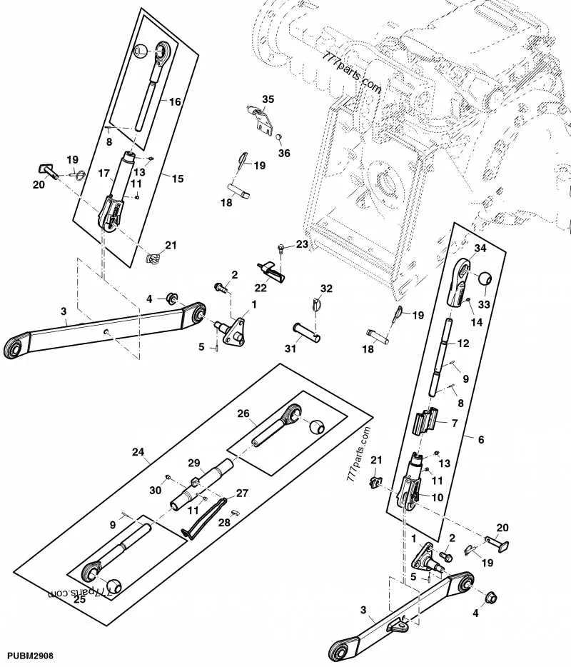 john deere 5055e 3 point hitch specs