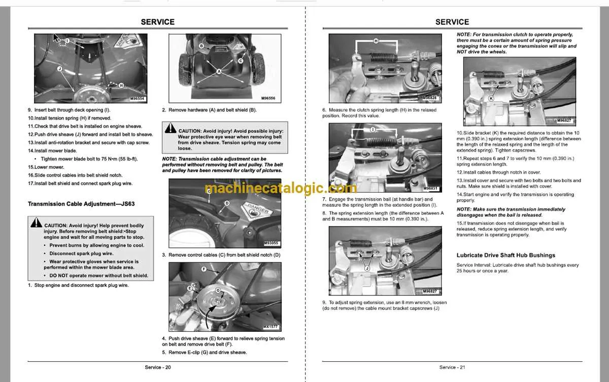 john deere js40 mower specs
