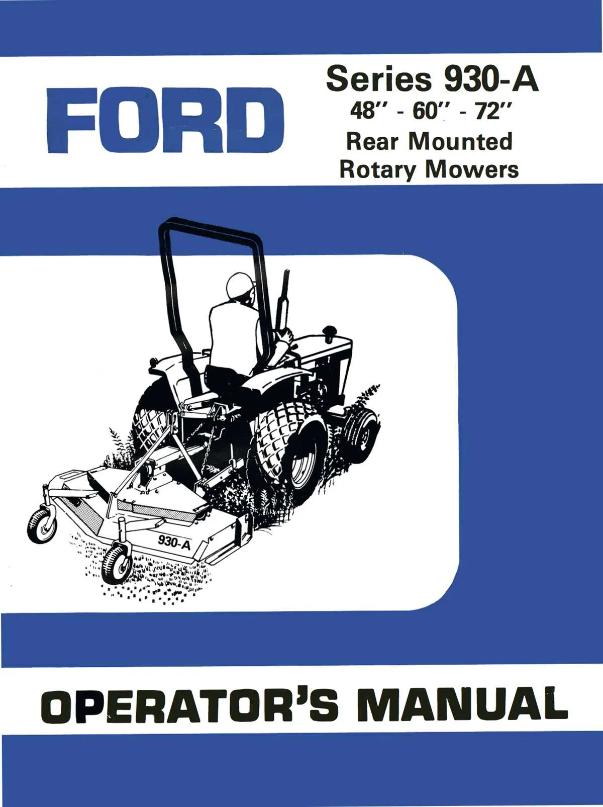 john deere 930 mower specs