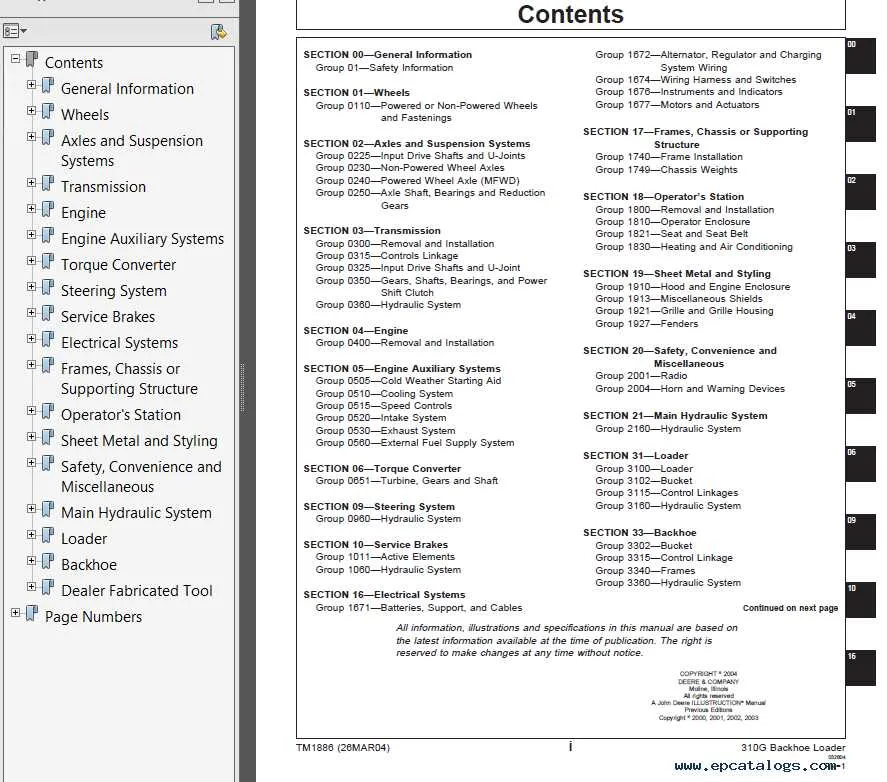 john deere 310g crank torque specs