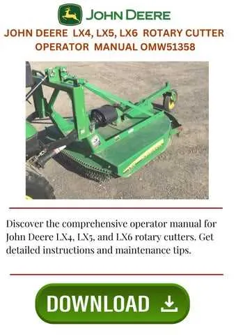 john deere lx5 spec