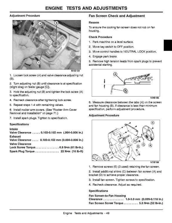 john deere 737 engine torque specs