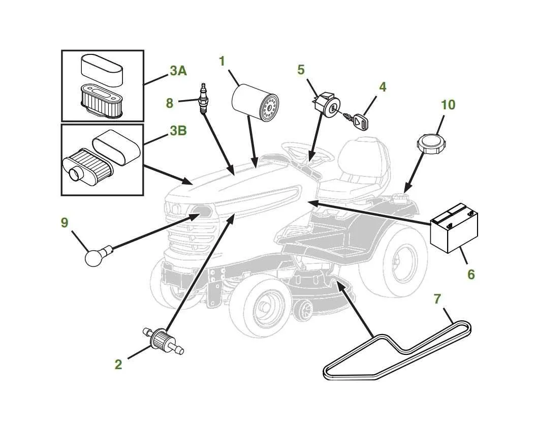 john deere x324 battery cca specs