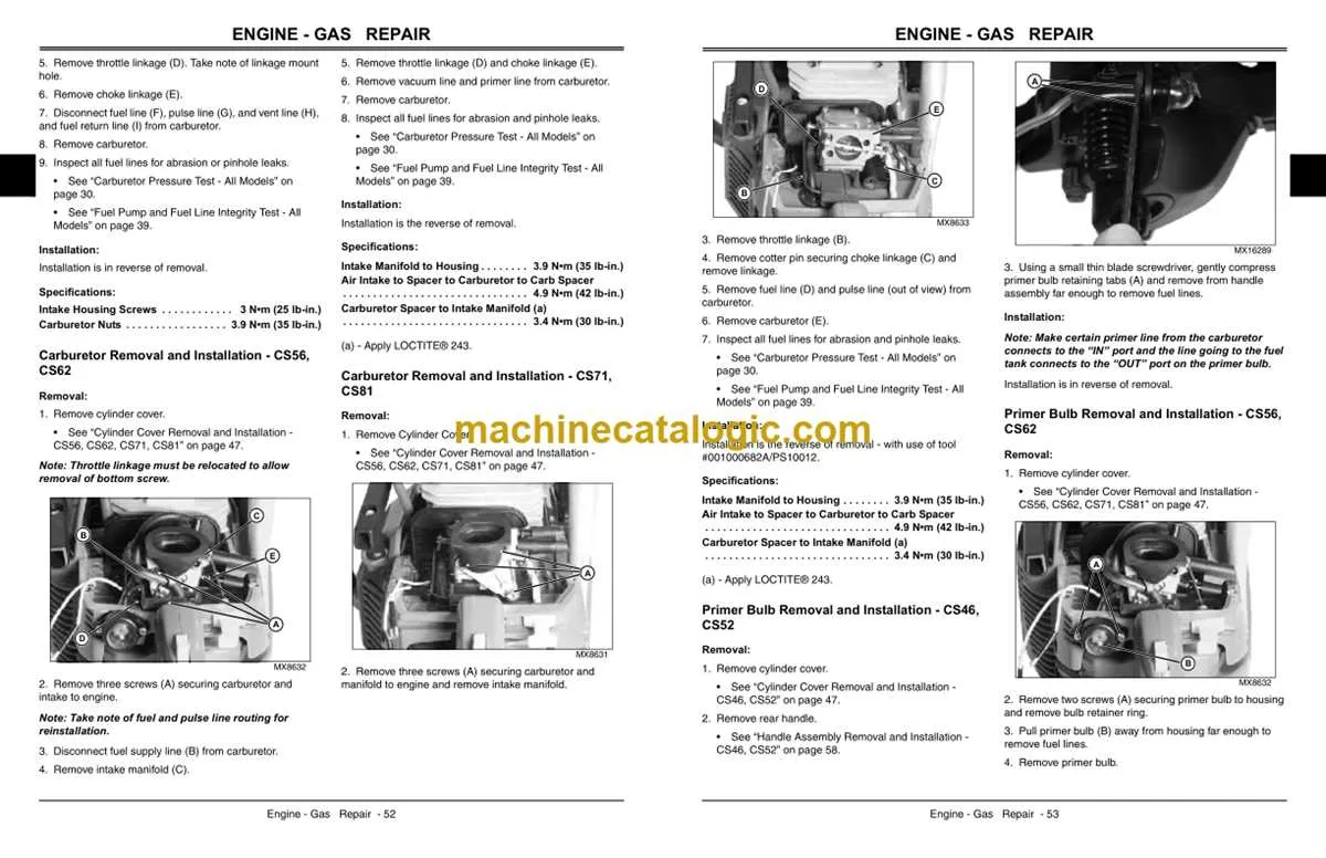 john deere cs46 chainsaw specs john deere cs46 chainsaw specs