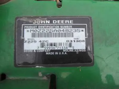 z225 john deere specs