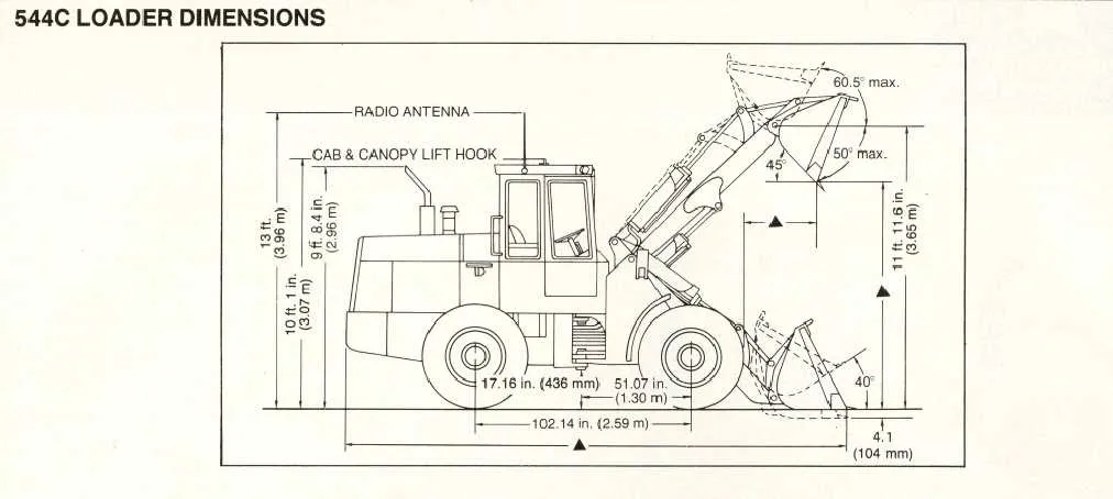 john deere 544c loader specs